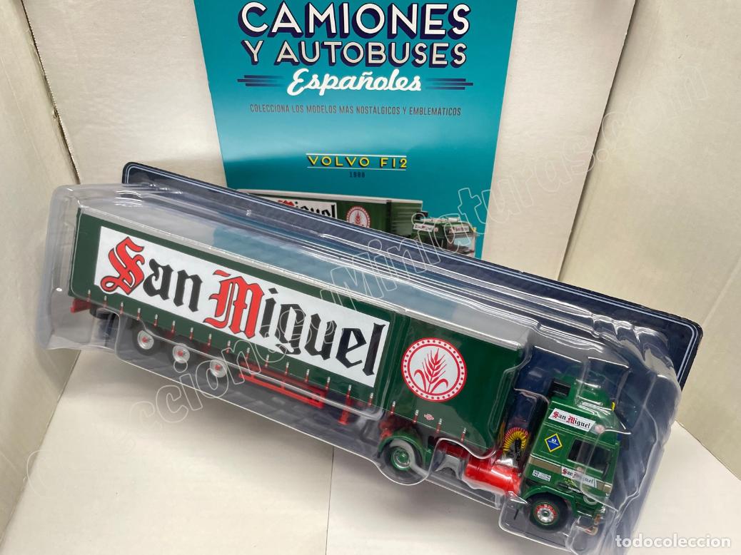 Modelli in scala: Cami&oacute;n cl&aacute;sico VOLVO F12 Cervezas San Miguel + revista (Escala 1:43) F-12 / Nuevo. Precintado.