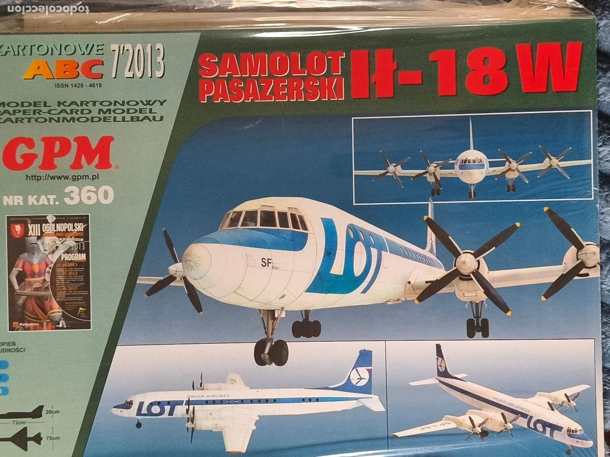 Modelos a escala: IL-18w. Maqueta recortable + laser frame. Ed GPM - Foto 1