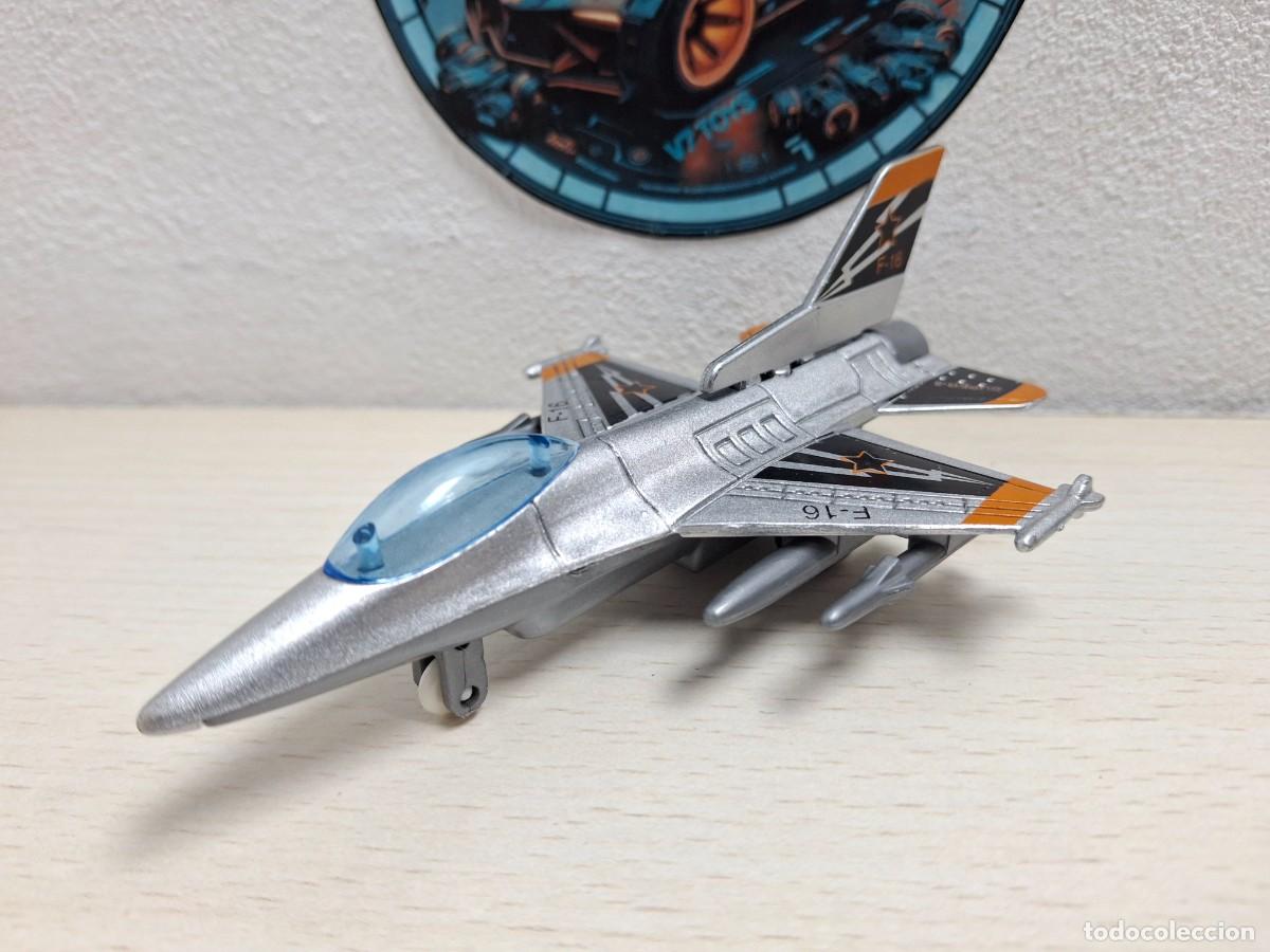 Modelos a escala: Avion Combate F-16 Fighting Falcon Pullback Sin Marca 11,5cm - Foto 1