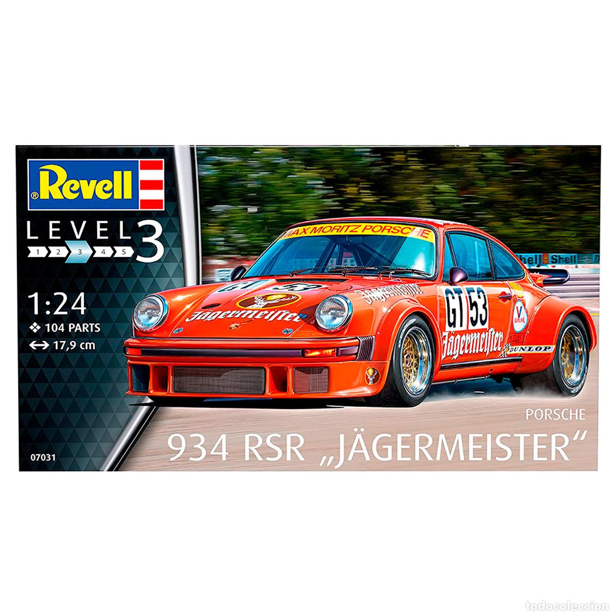 Ma&szlig;stabsgetreue Modelle: Revell Maqueta Coche Porsche 934 RSR J&auml;germeister Escala 1:24 Precintada