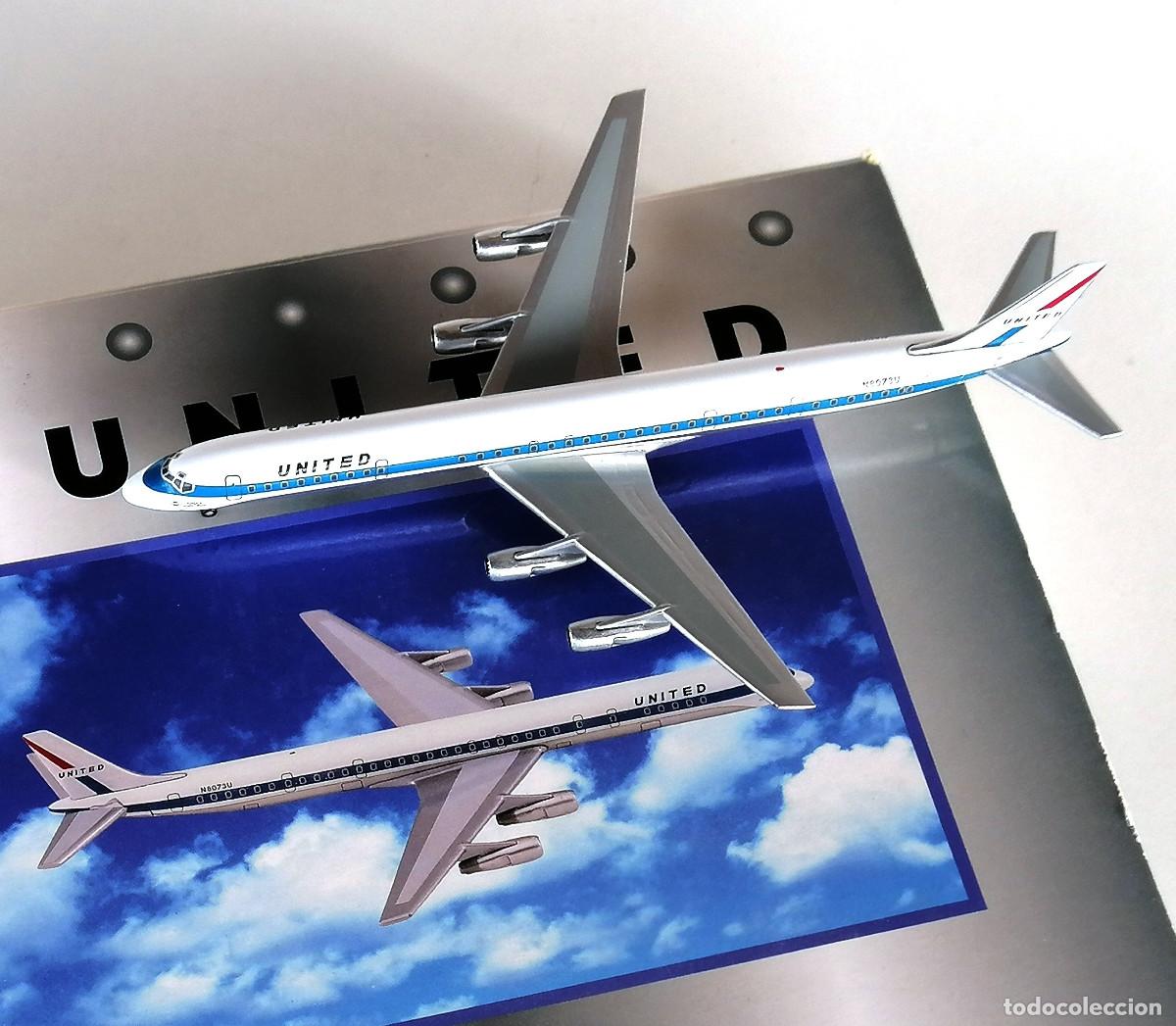 Modelos a escala: Gemini 1:400 &bull; Cl&aacute;sico DOUGLAS DC-8-61 United Airlines (N8073U, 1967) &bull; Metal 1/400 MUY RARO