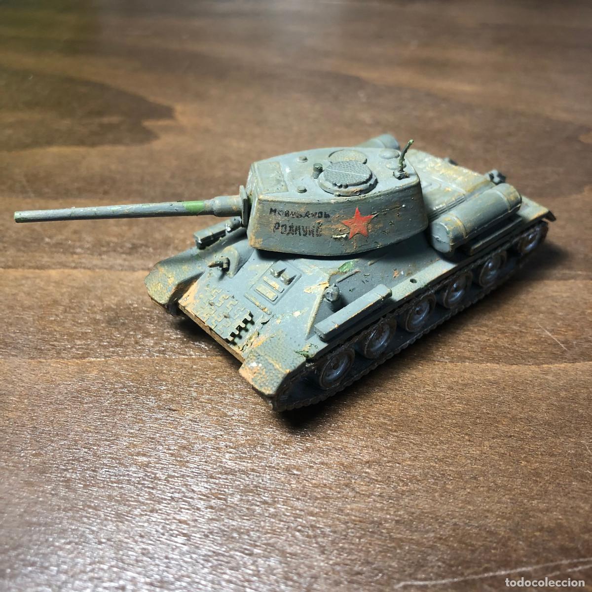 Modelos a escala: ATLANTIC Vehiculo miniatura, tanque sovi&eacute;tico T-34/85 escala 1:72 vintage a&ntilde;os 70