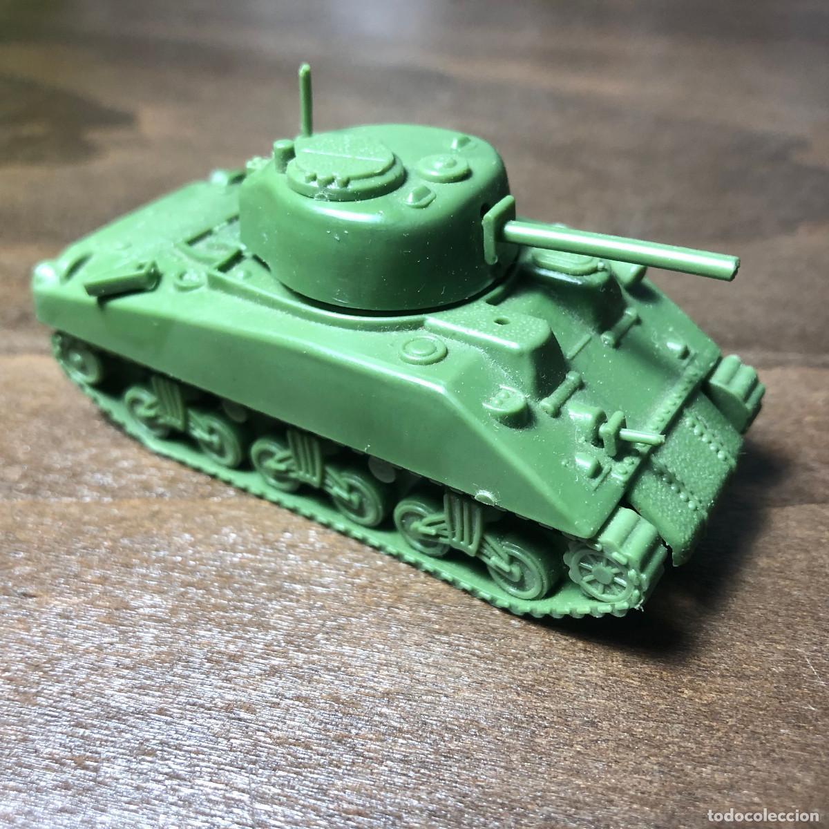 Modelos a escala: ATLANTIC Vehiculo miniatura, tanque americano Sherman escala 1:72 vintage a&ntilde;os 70