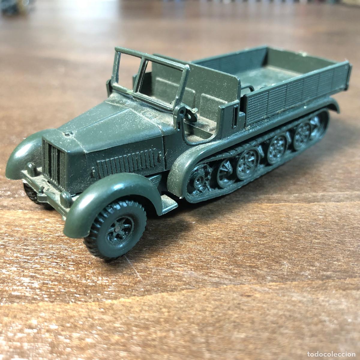 Modelos a escala: EKO Vehiculo miniatura, Cami&oacute;n semioruga SdKfz 7 alem&aacute;n escala 1:87 vintage a&ntilde;os 70