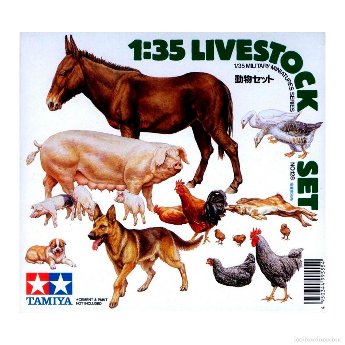 Modelos a escala: Maqueta TAMIYA Escala 1/35 Livestock Set