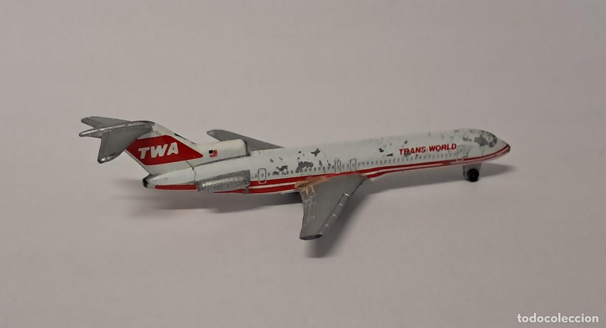 Modelos a escala: AVION BOEING 727 TWA Marca SCHABAK Made in Germany ESCALA 1/600 METAL