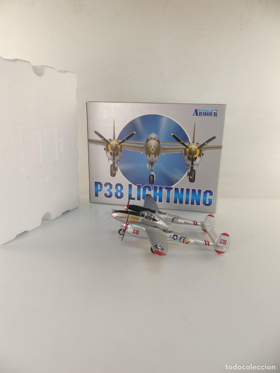 Ma&szlig;stabsgetreue Modelle: AVION DE ESCALA 1/48 METAL &ndash; P38 LIGHTNING - DE COLLECTION ARMOUR CON CAJA ORIGINAL