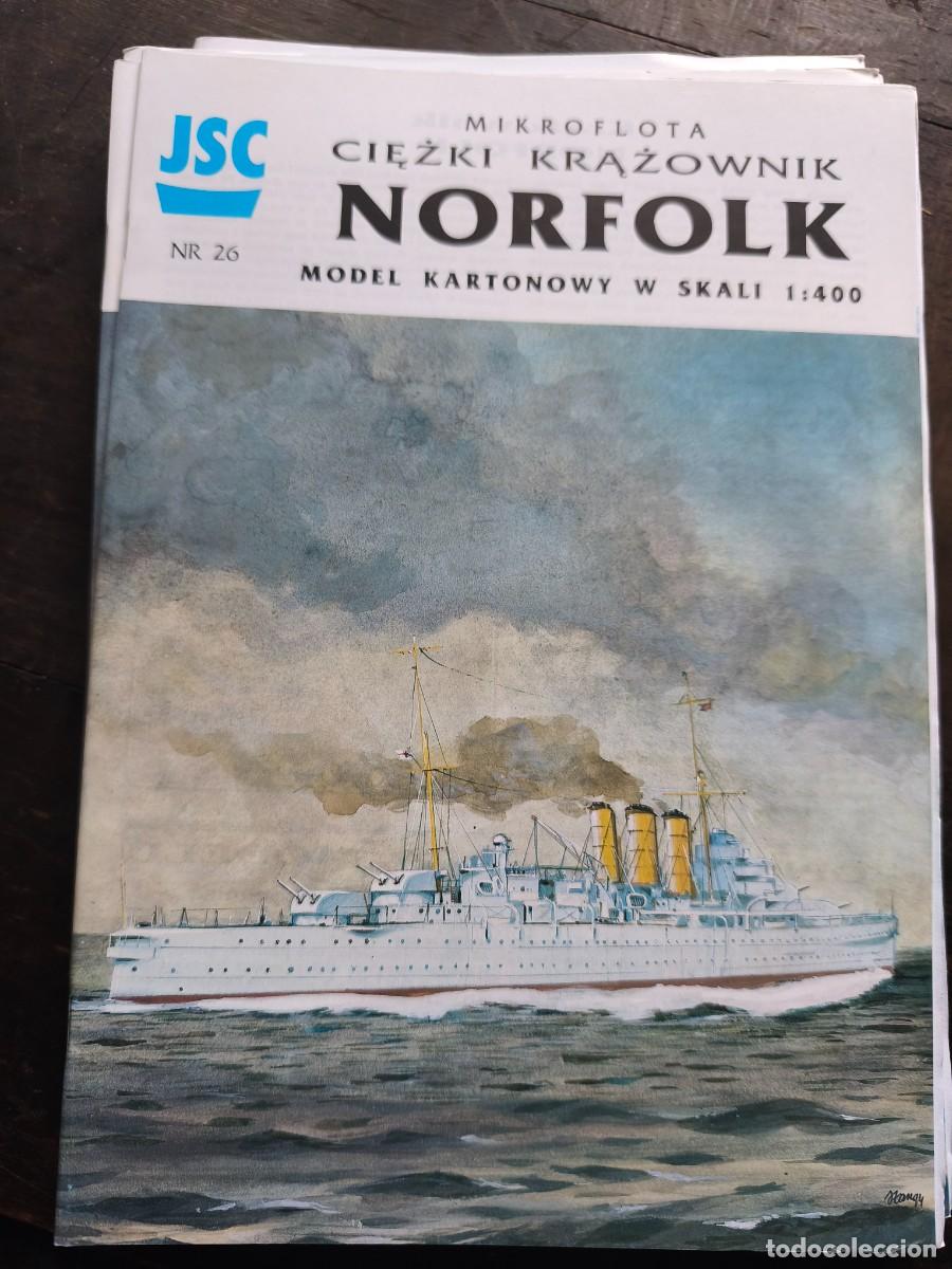 Modelos a escala: Crucero Norfolk. Maqueta recortable. Ed JSC