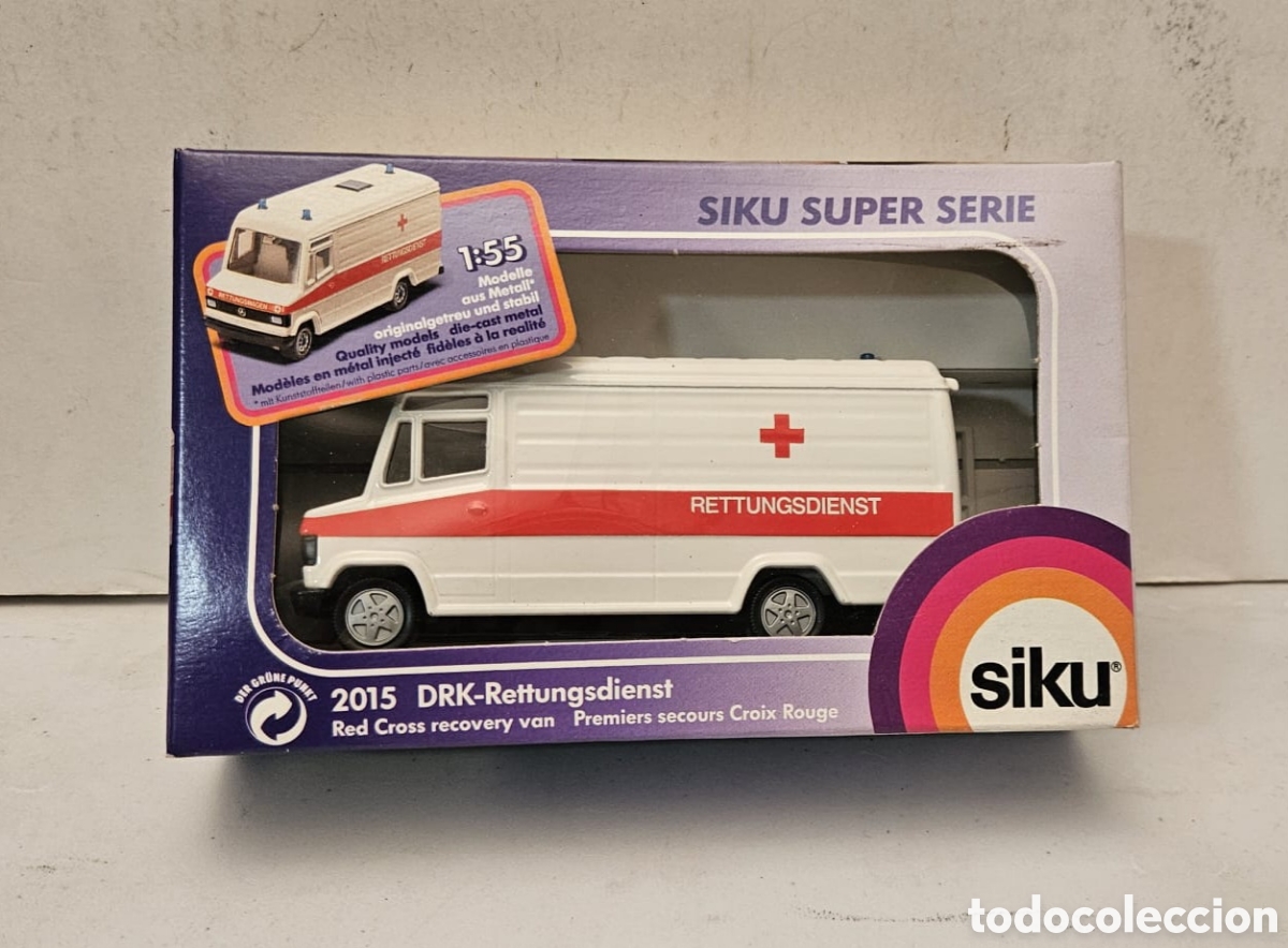 Scale Models: SIKU SUPER SERIE 2015- AMBULANCIA CRUZ ROJA DRK, 1:55 NUEVA