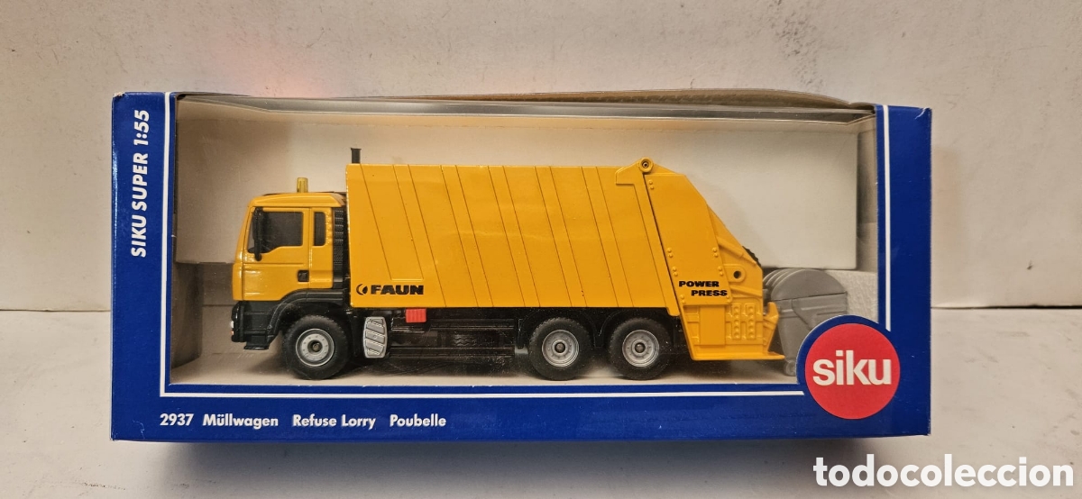 Scale Models: SIKU SUPER SERIE 2937- CAMI&Oacute;N BASURA FAUN, 1:55 NUEVO