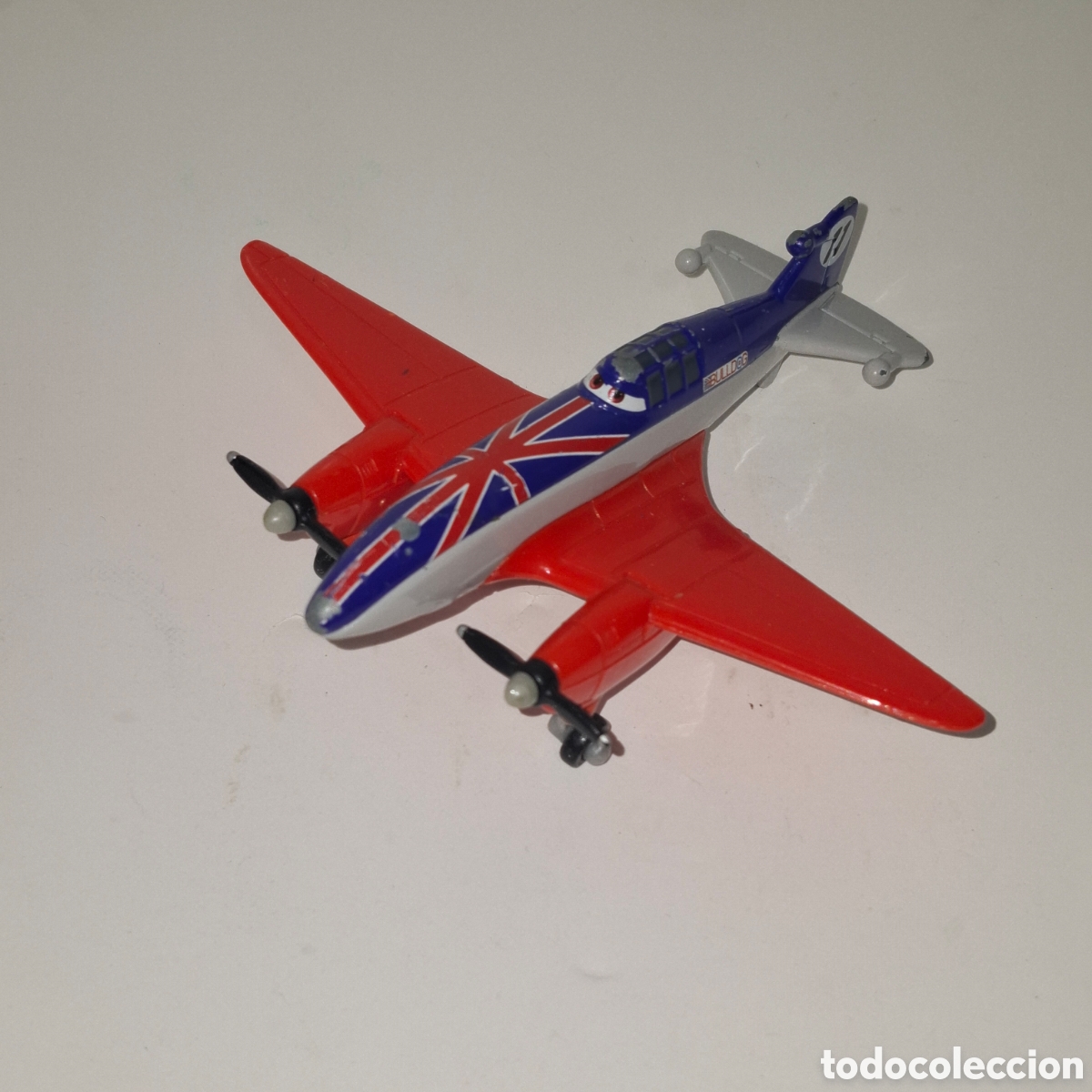 Modelos a escala: AVION DE METAL A ESCALA WALT DISNEY PIXAR PEL&Iacute;CULA PLANES AVIONES BULLDOG
