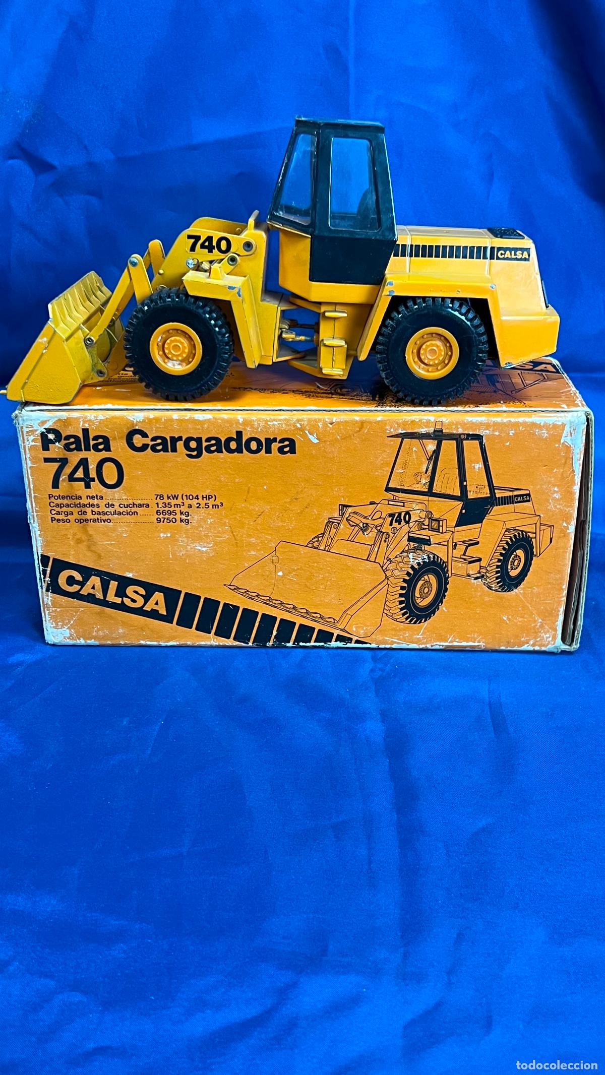 Modelos a escala: ESPECTACULAR PALA CARGADORA ARTICULADA VINTAGE CALSA 740 - COMPLETA EN SU CAJA ORIGINAL - MAQUINARIA