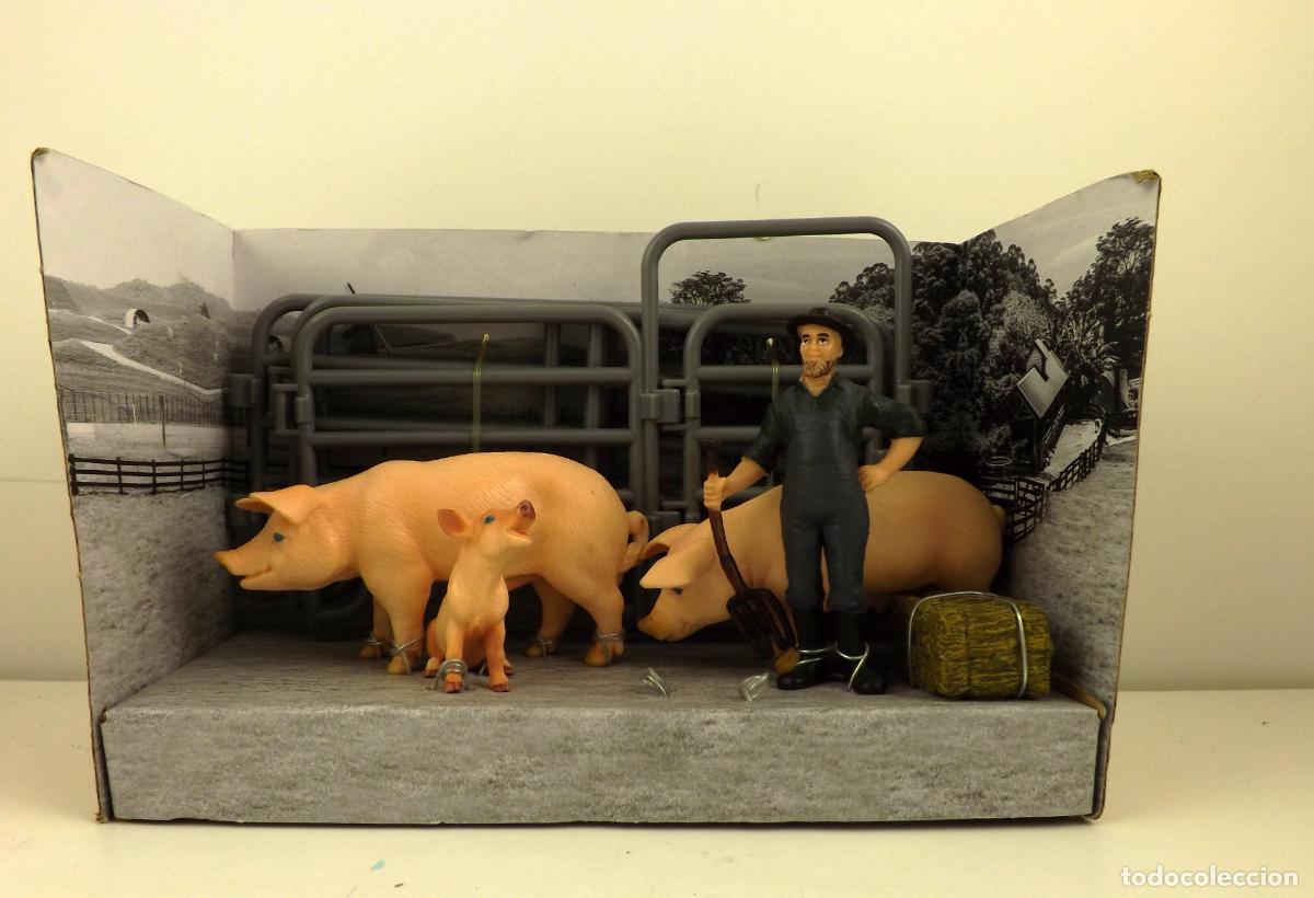 Scale Models: Diorama granja con ganadero y cerdos