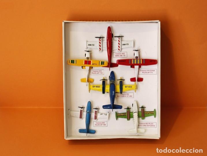 Modelos a escala: Lote de avionetas y helic&oacute;ptero Pilen Matchbox y Mira