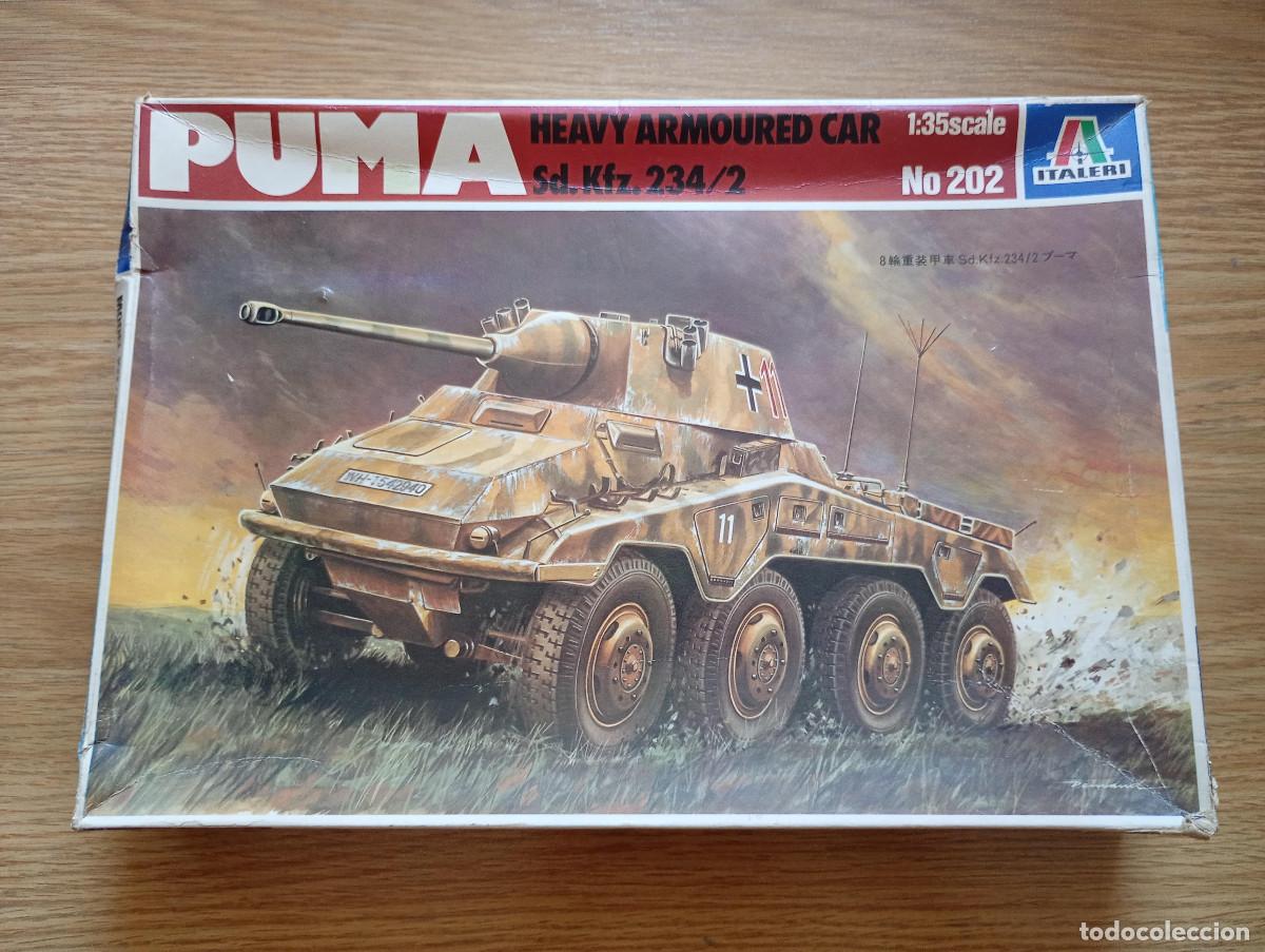 Modelos a escala: Maqueta veh&iacute;culo blindado Sdkfz 234/2 Puma, ref. 202, 1/35, Italeri Vintage