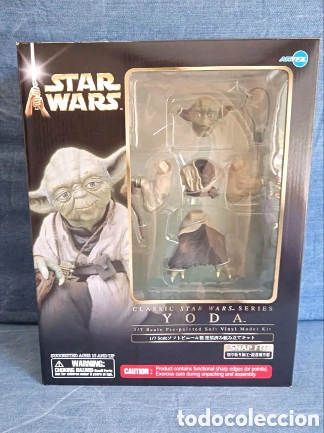 Mod&egrave;les r&eacute;duits: Figura Sofubi Star Wars Yoda 1/7 ARTFX Kotobukiya japonesa 2005 NUEVA SIN USAR