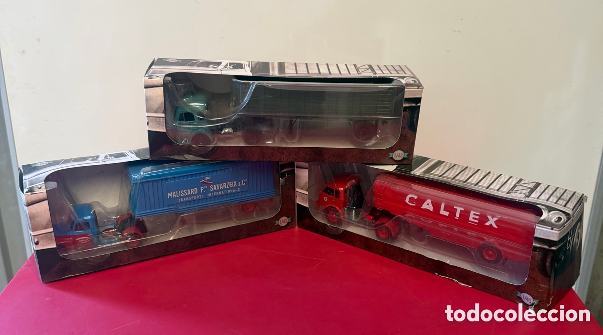 Modelos a escala: Lote de 3 camiones cl&aacute;sicos 1:43 en caja original