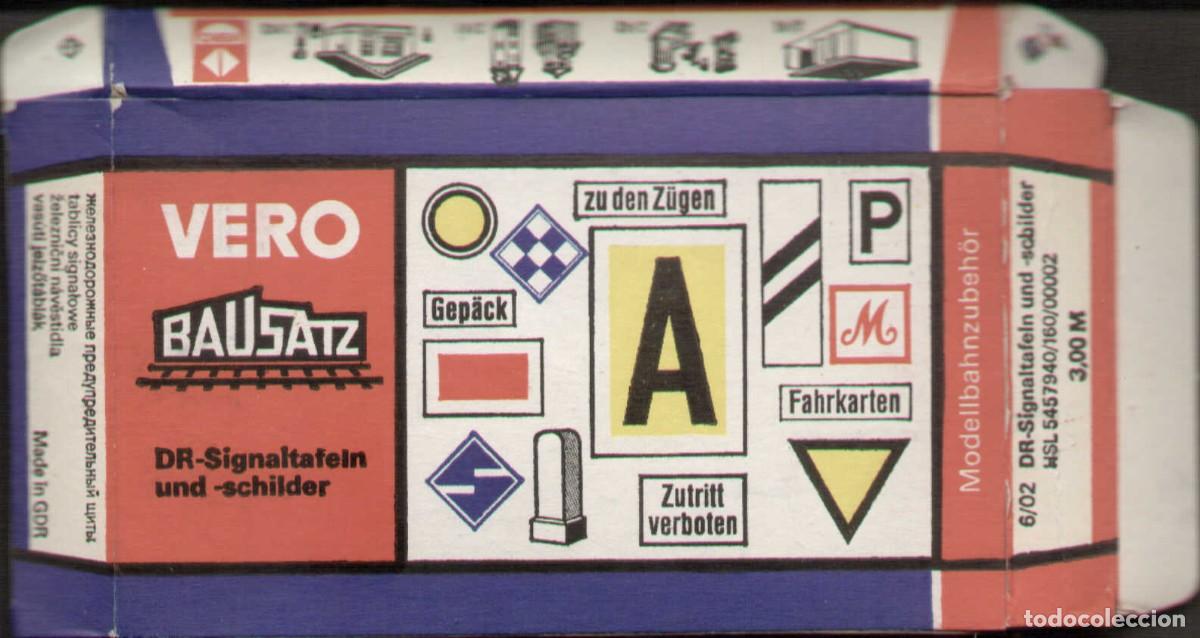 Modelos a escala: VERO DR- Signaltafein und -schilder 6/02 DDR Bausatz