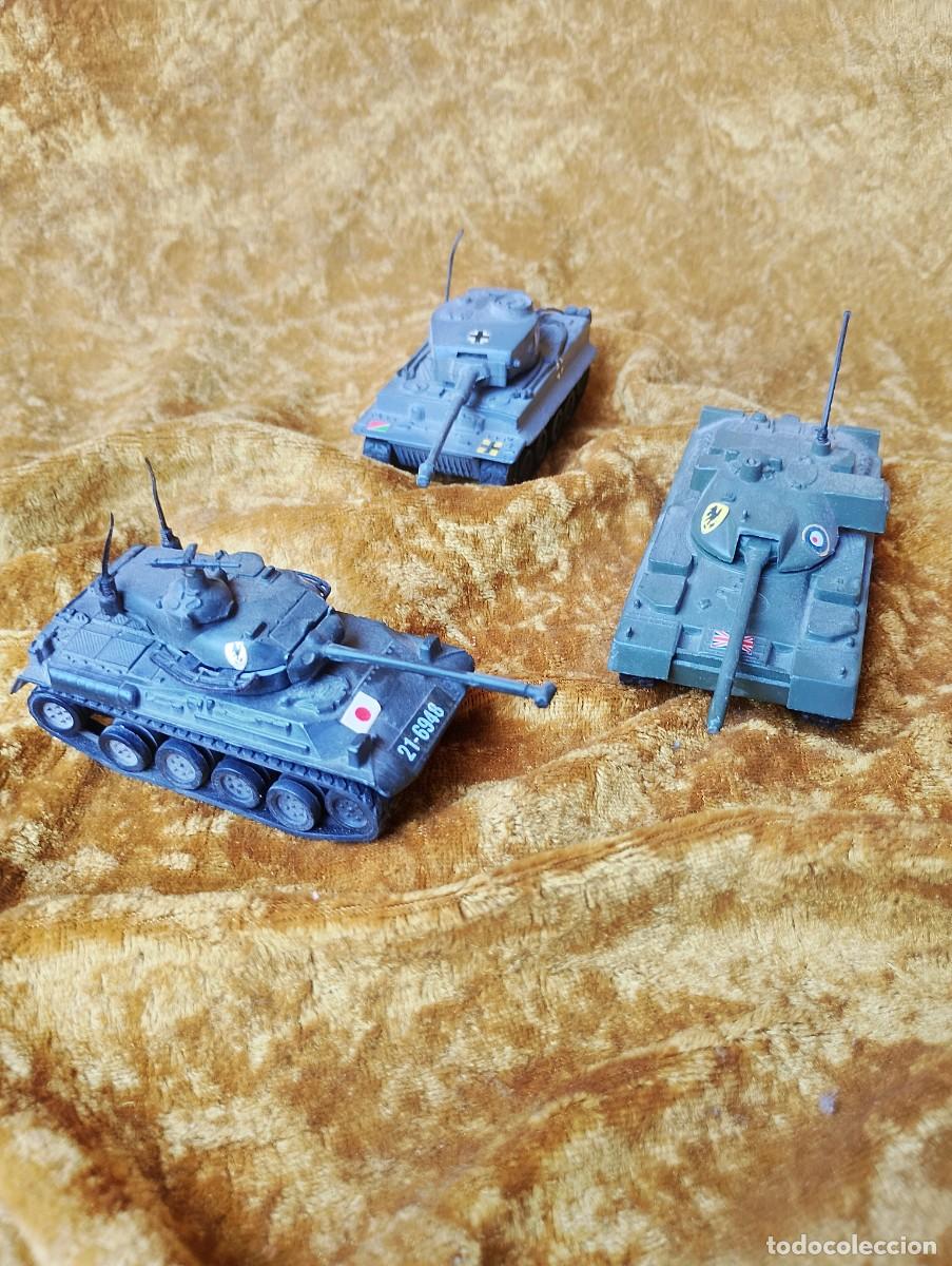 Modelos a escala: Tres tanques en miniatura (ZYLMEX-Hong Jong) a escala 1/95 -Japon&eacute;s, Brit&aacute;nico y Alem&aacute;n- por apenas