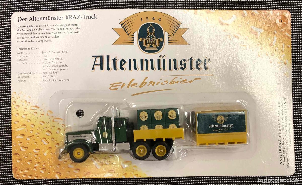 Modelos a escala: CAMION PUBLICITARIO CERVEZA DER ALTENM&Uuml;NSTER KRAZ-TRUCK. EN BLISTER ORIGINAL