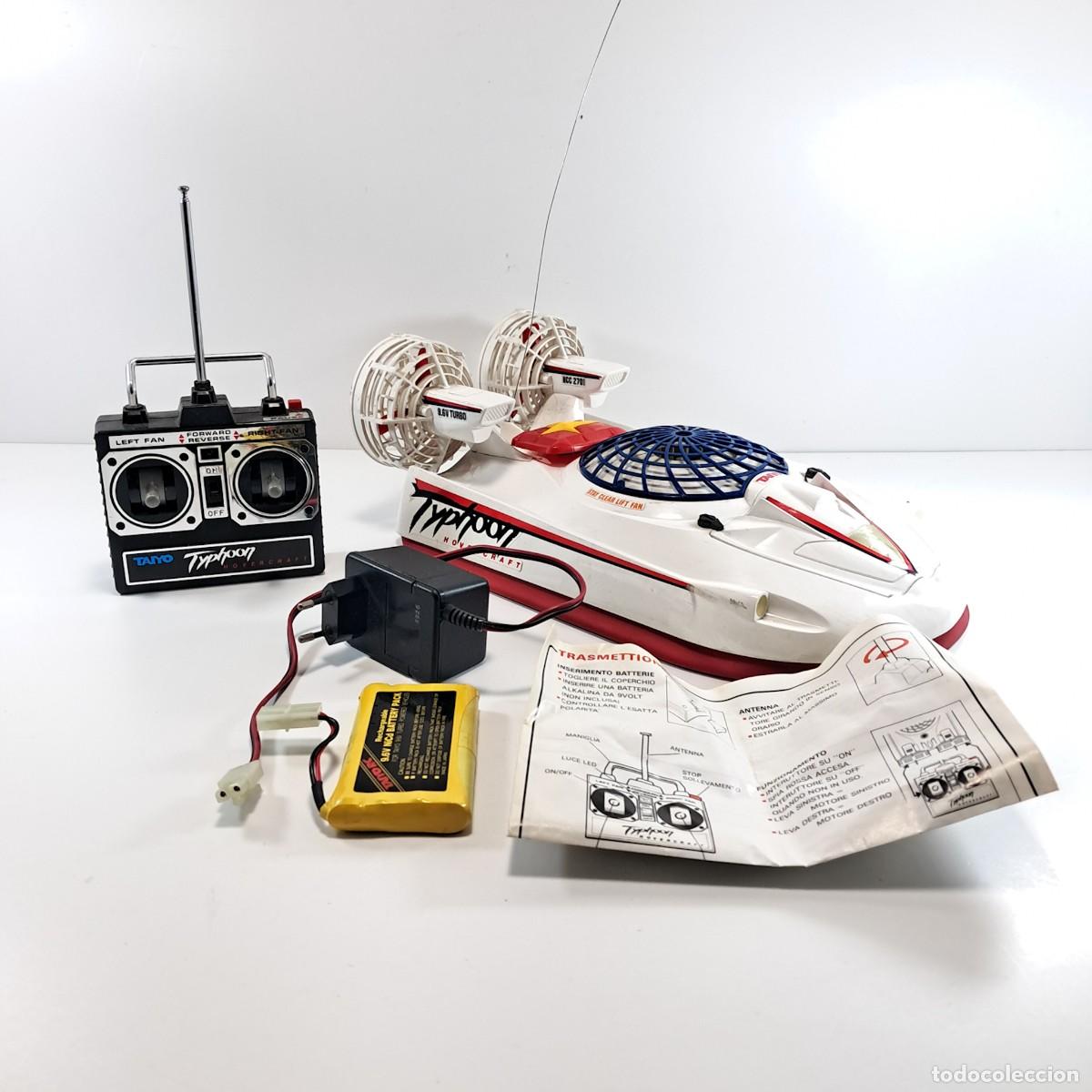 Modelos a escala: Motoscafo Hovercraft Radiocomandato Vintage Typhoon &ndash; Taiyo RC &ndash; Made in Japan