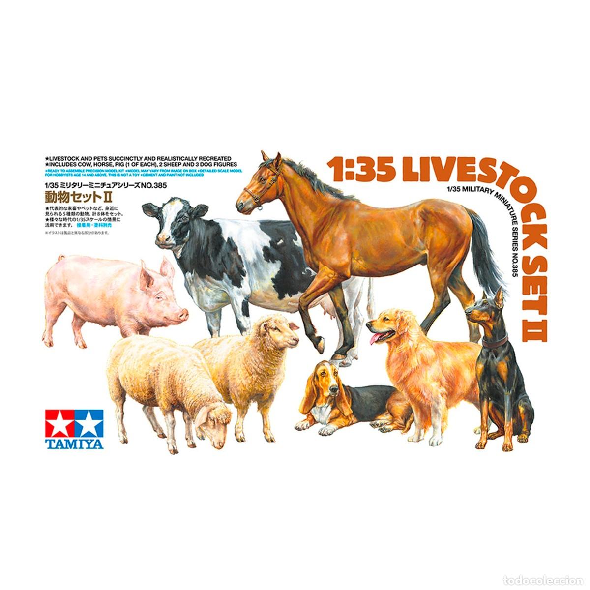 Modelos a escala: Maqueta Tamiya Escala 1/35 Livestock Set II