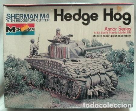 Modelos a escala: Maqueta tanque Sherman M4 &rdquo;Hedge Hog&rdquo; marca Monogram esc.1:32
