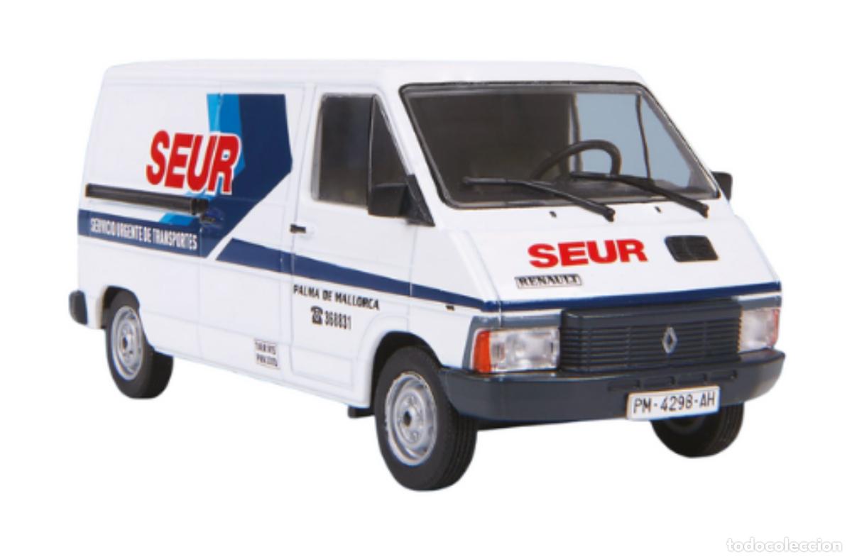 Modelos a escala: Furg&oacute;n Renault Trafic - SEUR / 1986 (Escala 1:43) Ixo, reparto urgente mensajer&iacute;a, cami&oacute;n, furgoneta