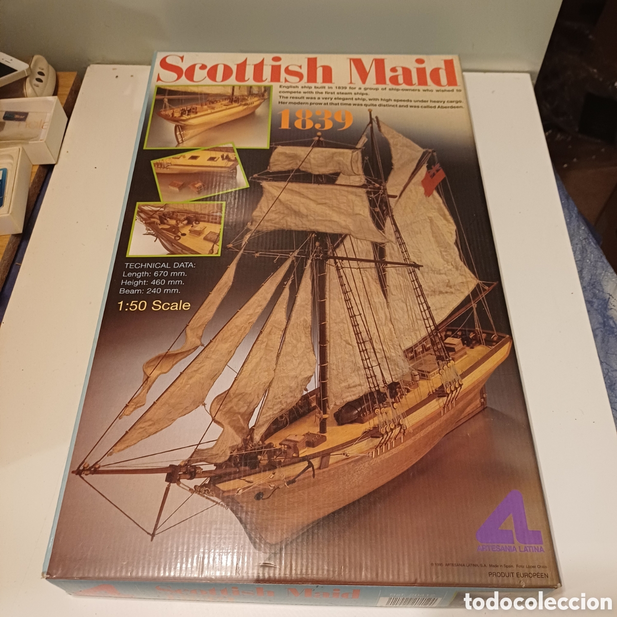 Modelos a escala: Maqueta de barco Scottish maid 1839 escala 1:50 INCOMPLETO Artesania Latina planos e instrucciones