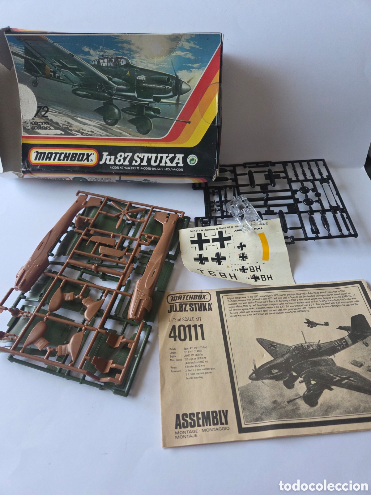 Modelos a escala: MATCHBOX JUNKERS JU 87 STUKA 1/72 - MAQUETA ANTIGUA 1983