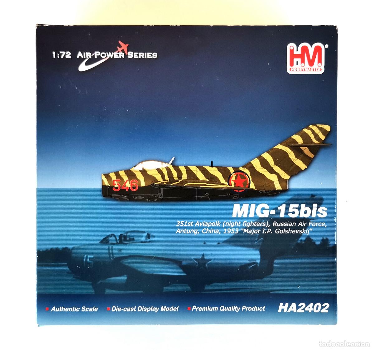Modelli in scala: Hobby Master 1:72 ● MIG-15bis 351st Aviapolk Rusia, Antung, China 1953 HA2402 ● NUEVO