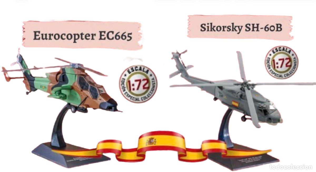 Modelos a escala: Lote helicopteros combate Eurocopter EC665 + Sikorsky SH-60B / Ejercito Espa&ntilde;a, Armada (Escala 1:72)