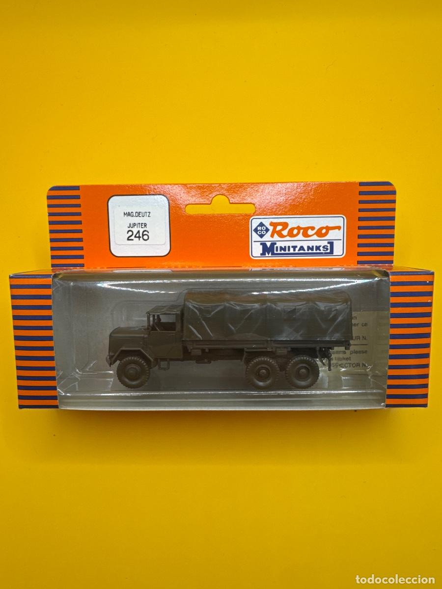 Modelos a escala: ROCO MINITANKS 246 &ndash; CAMI&Oacute;N MILITAR MAGIRUS DEUTZ JUPITER 6X6 &ndash; BUNDESWEHR &ndash; ESCALA H0 1:87 &ndash; CAJA O