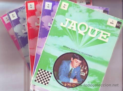Coleccionismo deportivo: JAQUE. Revista Espa&ntilde;ola de Ajedrez. - Foto 1