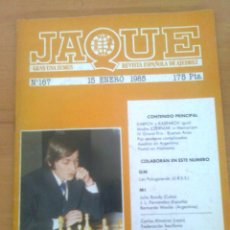 Coleccionismo deportivo: REVISTA DE AJEDREZ JAQUE Nº 167 15 ENERO 1985 AÑO XV CHESS KARPOV KASPAROV