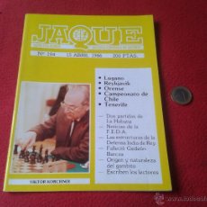 Coleccionismo deportivo: REVISTA DE AJEDREZ JAQUE CHESS Nº 194 15 ABRIL 1986