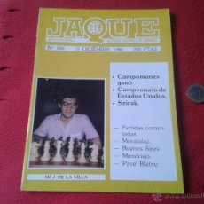 Coleccionismo deportivo: REVISTA DE AJEDREZ JAQUE CHESS Nº 209 15 DICIEMBRE 1986
