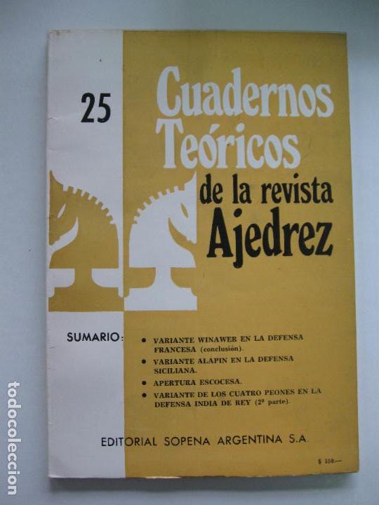Coleccionismo deportivo: Cuadernos te&oacute;ricos de la revista ajedrez. N&ordm; 25 - Foto 1