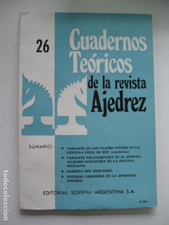Coleccionismo deportivo: Cuadernos te&oacute;ricos de la revista ajedrez. N&ordm; 26 - Foto 1