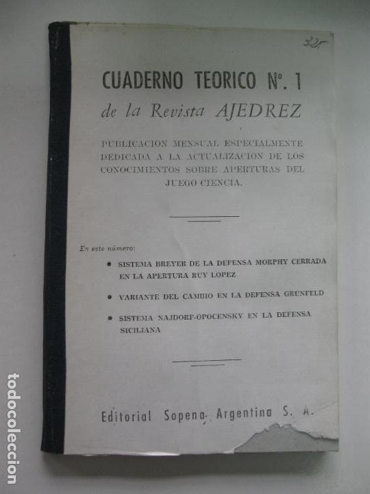 Coleccionismo deportivo: Cuadernos te&oacute;ricos de la revista ajedrez. N&ordm; 1 (copia) - Foto 1