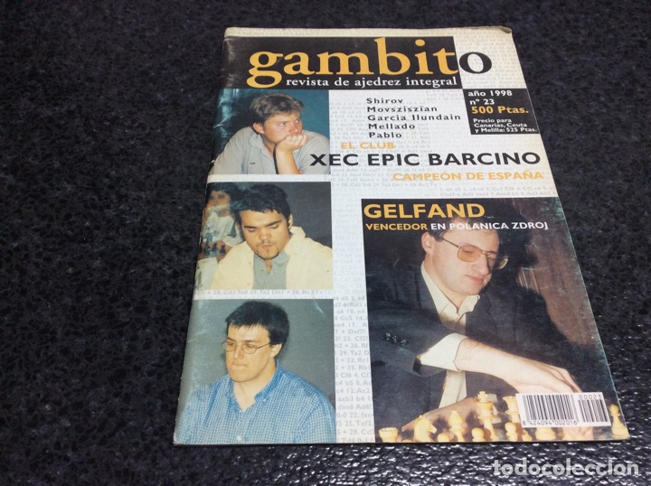 Coleccionismo deportivo: GAMBITO N&ordm; 23 , REVISTA DE AJEDREZ A&Ntilde;O 1998. - Foto 1