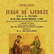Coleccionismo deportivo: CHESS. ANALISIS DEL JUEGO DEL AJEDREZ - A. D. FILIDOR. Lote 76585491