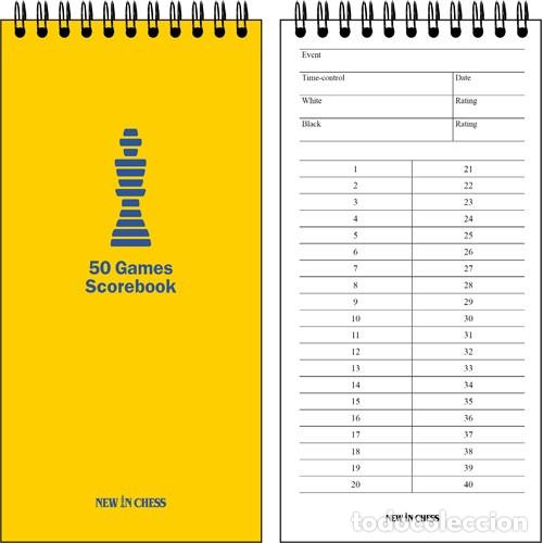 Coleccionismo deportivo: Ajedrez. 50 Games Scorebook - New in Chess - Foto 1