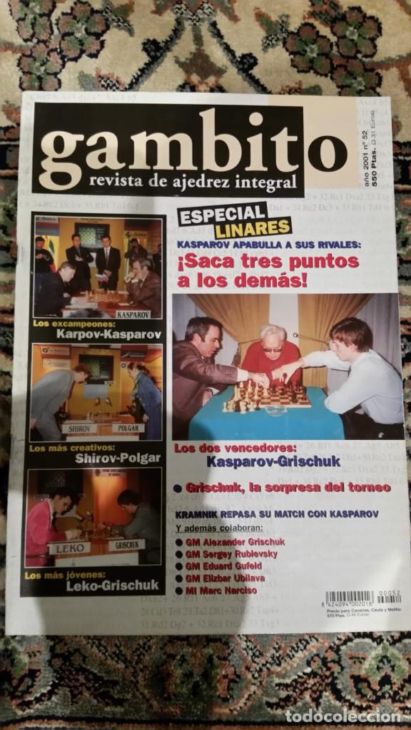Coleccionismo deportivo: Revista de ajedrez gambito N&ordm; 52 - Foto 1