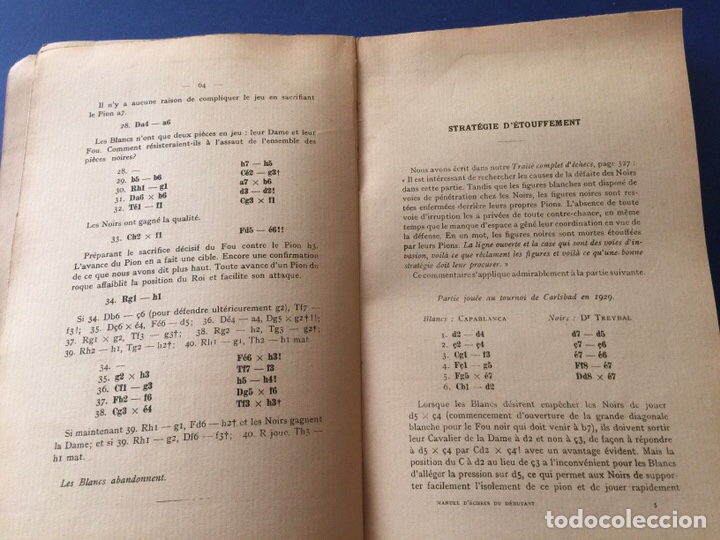 Coleccionismo deportivo: Ajedrez. Nouveau Manuel DEchecs du debutant .1942 - Foto 3
