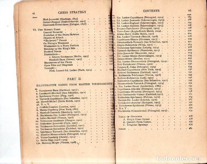 Coleccionismo deportivo: CHESS STRATEGY. EDWARD LASKER. TRANSLATED BY J. DU MONT. 1925. - Foto 6