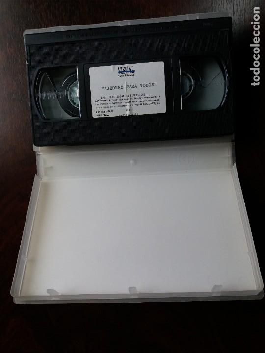 Coleccionismo deportivo: VHS AJEDREZ PARA TODOS. VISUAL EDICIONES. 1995. - Foto 3