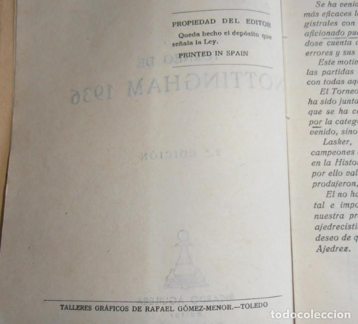 Coleccionismo deportivo: TORNEO DE NOTTINGHAM, 1936, II - Foto 4