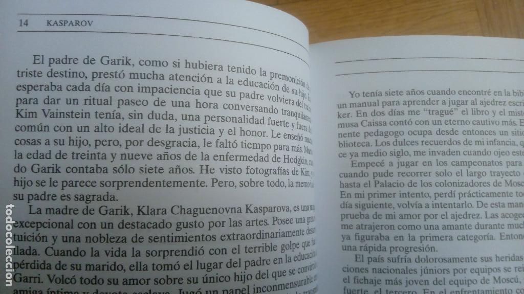 Coleccionismo deportivo: KASPAROV. ALEXANDRE NIKITINE. PAIDOTRIBO - Foto 4