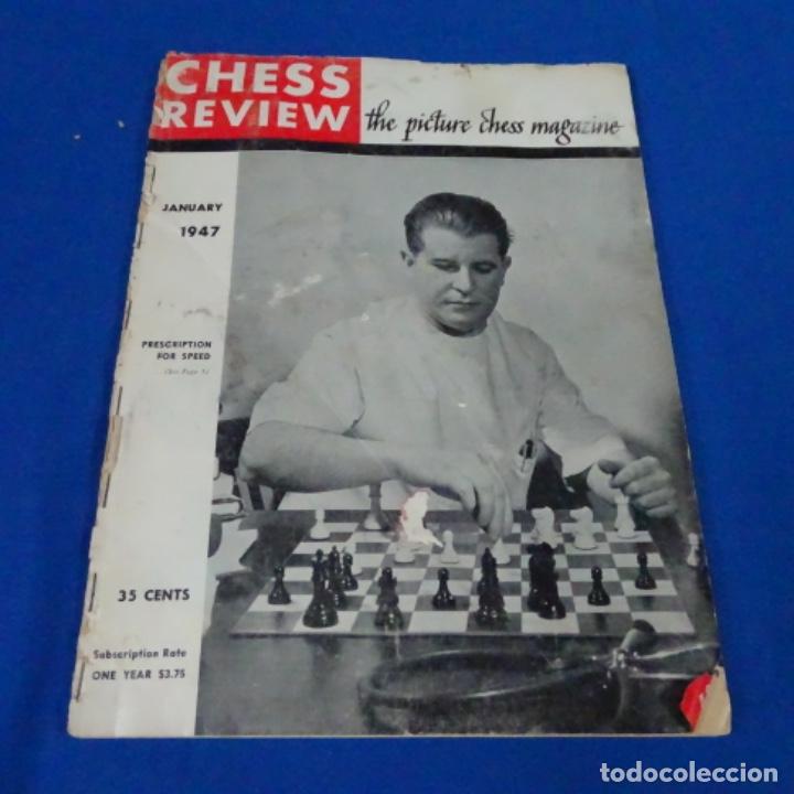 Coleccionismo deportivo: Revista de ajedrez chess revien.1947 junio. - Foto 1